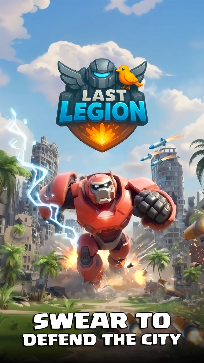 A Last Legion erődje, tornyokkal a gépek útjában